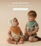 8 Pack Muslin Baby Bandana Bibs - Image 3