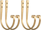 Curtain Holdbacks 4pcs, Warm Gold Barrel Zinc Alloy Curtain Tiebacks, Wall by Mayrhyme