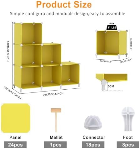 AWTATOS Cube Storage Organizer, 6 Cube Closet Storage Shelves - Image 3