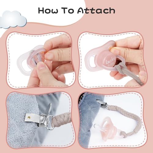 Pokipaw Pacifier Clip for Boys and Girls 6 Pack Baby Pacifier Holder Leash - Image 5