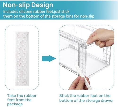 Vtopmart 4 Pack Stackable Clear Pantry Storage Drawers - Image 6