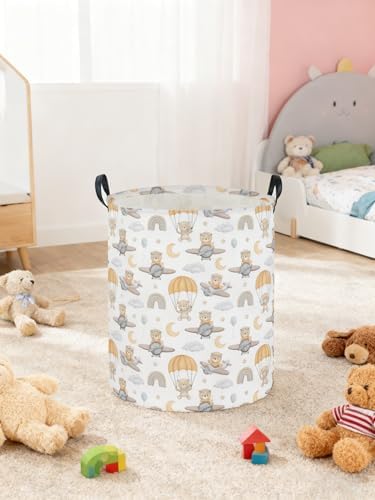 Kids Laundry Hamper, Animal Laundry Basket Collapsible Bear Storage Baskets - Image 4