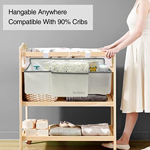 Hanging Baby Diaper Caddy, 3-in-1 Diaper Caddy Organizer Holder - Image 5