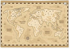 Wheatwin World Map Wall Art Banner by Wheatwin