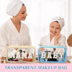 4 Pcs Mama and Baby Toiletry Bag Diaper Bags, Macarons Color - Image 6