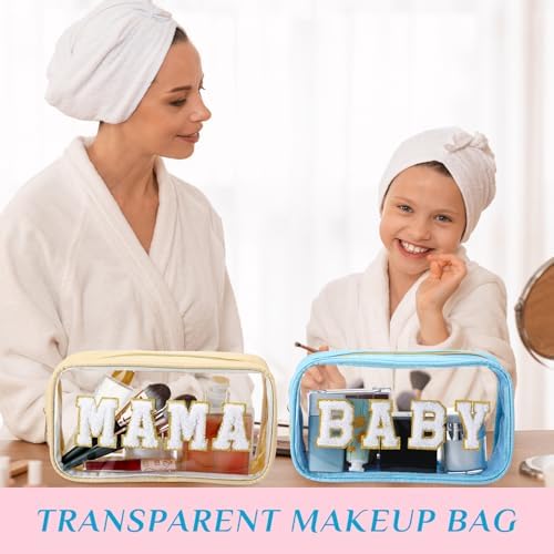 4 Pcs Mama and Baby Toiletry Bag Diaper Bags, Macarons Color - Image 6