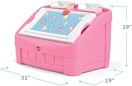 Step2 2-in-1 Toy Box & Art Lid, Kids Toy Storage Bin & Organizer, Easel & Chest - Image 2