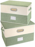 Large Linen Fabric Foldable Storage Bins by Unknown