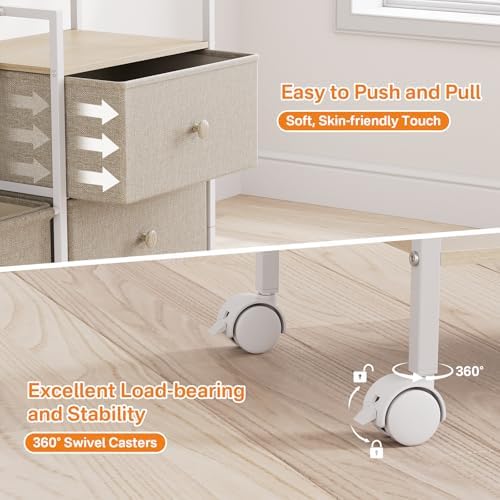 Modanais Baby Diaper Caddy Organizer Rolling Cart - Image 5