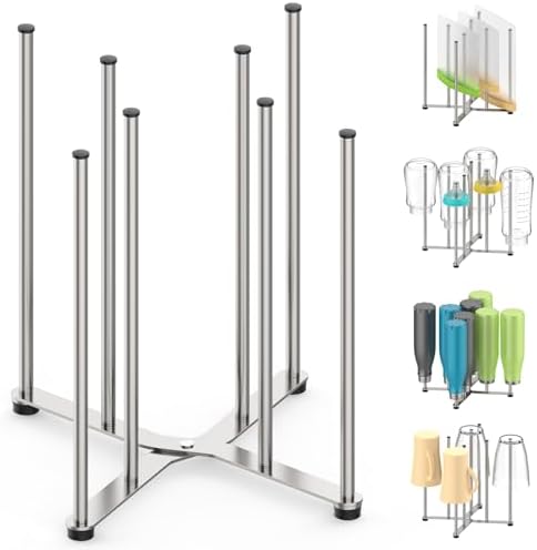 Reusable Bag & Bottle Drying Rack, Collapsible Countertop Organizer by SHILFID