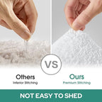 HOMEIDEAS Bathroom Rugs Sets 2 Piece, Super Soft Non Slip Bath Mat White - Image 6