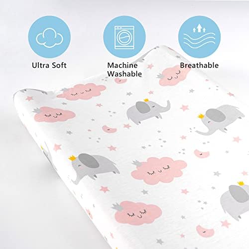 TILLYOU Changing Pad Cover Set in Soft Jersey Material - Image 4