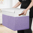 Large Toy Storage Box with Lid, Toy Chest Bin Boxes Basket with Dividers - Image 3