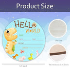 Dinosaur Baby Announcement Sign, Wooden Nursery Name Decor 6in - Image 3