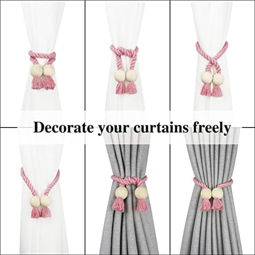Magnetic Curtain Tiebacks Decorative Tie Back Drapes Holdbacks Nieffeiy - Image 5