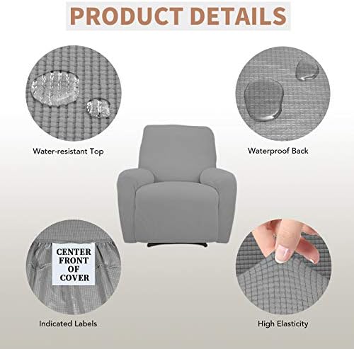 Easy-Going 100% Waterproof Recliner Chair Cover，1-Piece Recliner Slipcover - Image 3