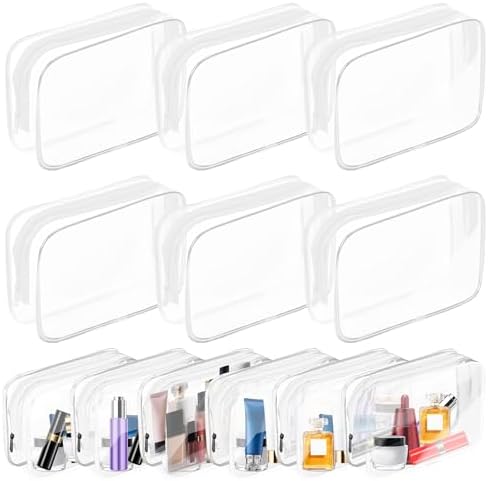 AURUZA Clear Makeup Bag, Portable Travel Toiletry Bags by AURUZA
