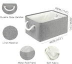 Storage Bins with Sturdy Cotton Handles, Fabric Storage Baskets - Image 6