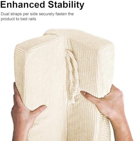 AEOCOO Bed Rail Bumpers for Toddlers, U-Shaped 2.3 Ft Kid Bed Bumpers Beige - Image 6