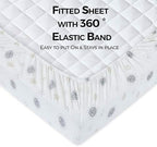 Dreamology Mini Crib Sheets Fitted, 100% Cotton Jersey Crib Sheets - Image 5
