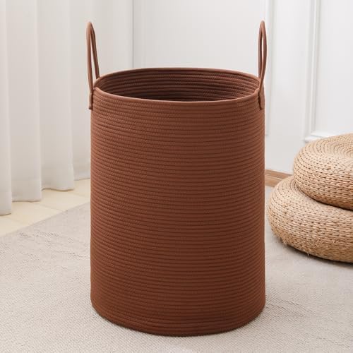 Laundry Basket Hamper Tall Rope Storage Woven by AMTOTAM