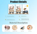 3Pcs Cute Farm Animals Canvas Wall Art Nursery Cartoon Watercolor Animal - Image 2