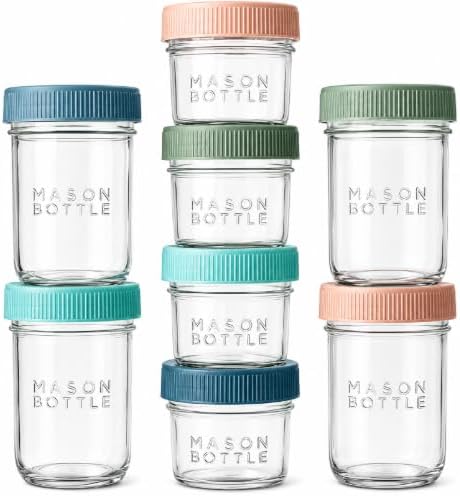 Mason Bottle Glass Breastmilk Storage Jar Set by MASONBOTTLE