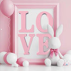 6 Inch Pink Wood Letters Unfinished Wood Letters - Image 4