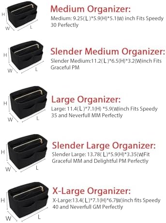 LEXSION Felt Purse Organizer Insert, Tote Bag Shaper Dividers - Image 6