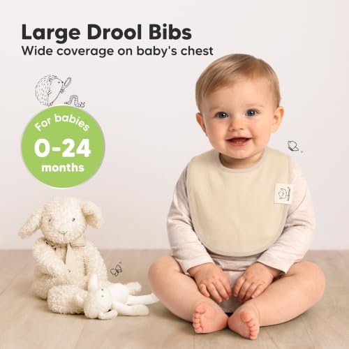 KeaBabies 8-Pack Organic Baby Bibs - Image 2