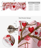 Pink Valentine's Day Blackout Tie Up Valance Curtains - Image 6