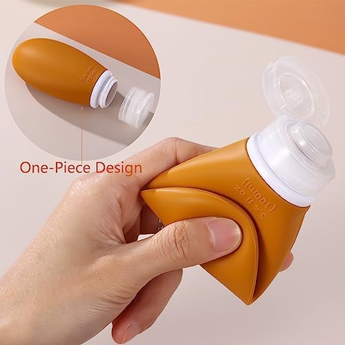 Leak Proof Silicone Travel Bottles, 4 Pack 3.4oz Liquid Squeezable Refillable - Image 2
