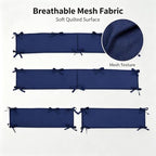 Foldable Rail Covers with Tie Straps, Mesh Soft Wall Padding Panels - Image 6