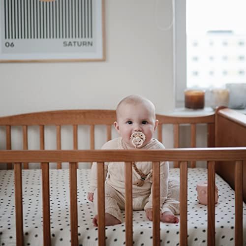 mushie Extra Soft Muslin Fitted Crib Sheet | 192 Thread Count | 28"x 52" - Image 6