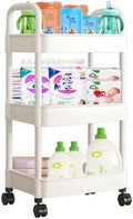 Baby Diaper Cart with Wheels and Handle 3 Tier Rolling Cart Diaper Organizer by Tfulad