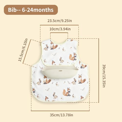 Baby Bib for Eating | Waterproof Baby Smock Bib Shirt | Baby Feeding & Baby - Image 4