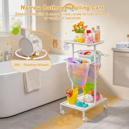 Bath Toy Storage Holder, Quick Drying Bathtub Toy Organizer - Image 5