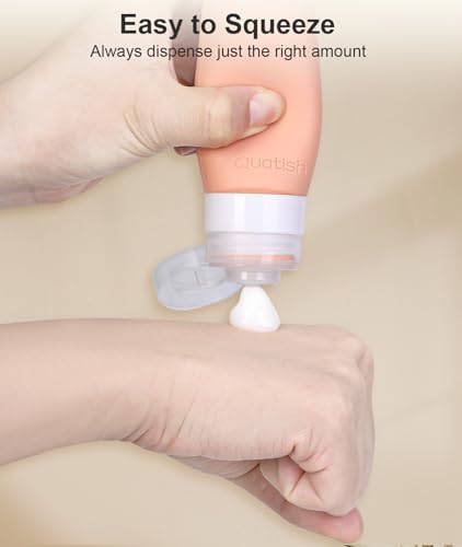 Quatish Travel Bottles for Toiletries, 3 oz Travel Size Containers - Image 4