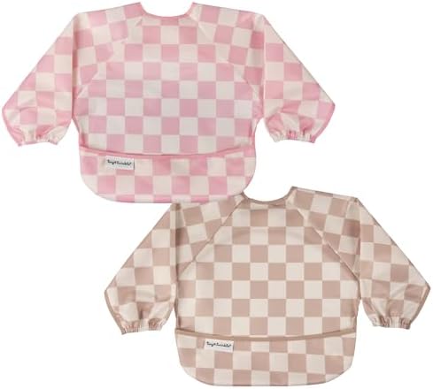 Tiny Twinkle Long Sleeve Bib for Babies & Toddlers | 2-Pack Waterproof Smock by TinyTwinkle