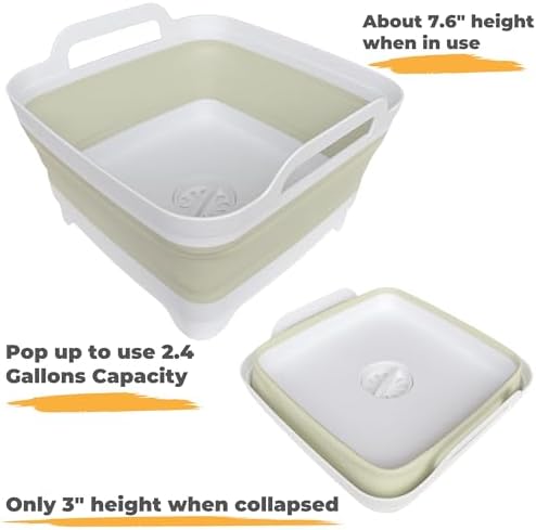 GIMWA 2.4Gal Collapsible Dish Basin - Image 3