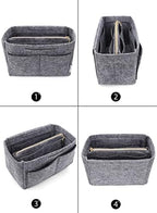 LEXSION Felt Purse Organizer Insert, Tote Bag Shaper Dividers - Image 3