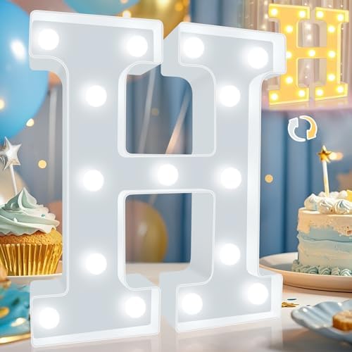 Pooqla LED Marquee Letter Lights, Warm White and Cool White Decorative Lighted by Pooqla