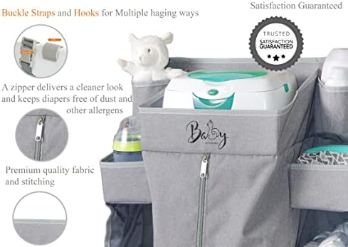 Premium Nursery Organizer | Hanging Diaper Caddy - Image 6
