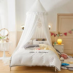 VETHIN Bed Canopy Double Layer Princess Round Dome Dreamy Mosquito Net Bedding - Image 4
