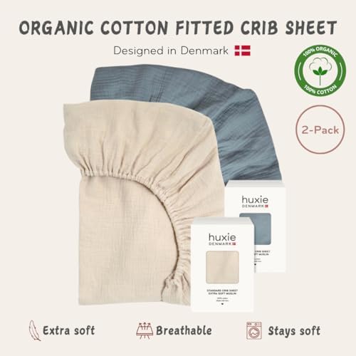 Crib Sheets, 100% Organic Cotton Muslin - Image 3
