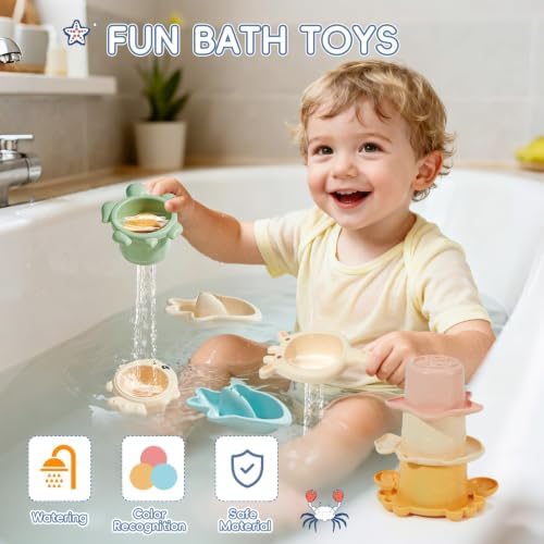 21-Piece Floating Bath Toys for Kids 1 Year and Up - Image 2