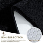 Polyester Bathroom Rug 36"x60" Black, Large Soft Shaggy Bath Mat - Image 6