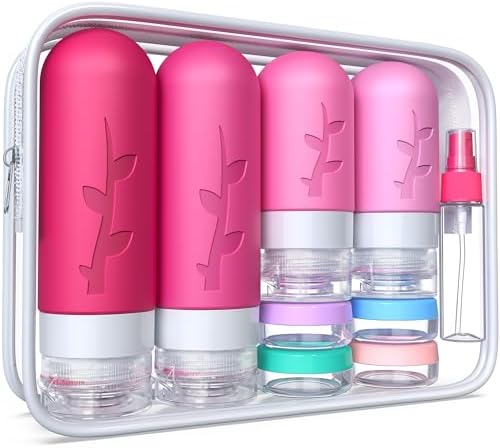 Tocelffe 18pack Travel Bottles for Toiletries, TSA Approved Silicone Travel by Tocelffe