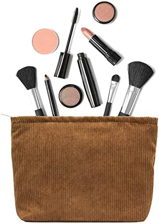 PAZIMIIK Makeup Bag Large Zipper Corduroy Make Up Pouch - Image 4