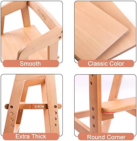 YOLEO High Chair Wooden for Toddlers Junior Childs, Sturdy Durable Dining - Image 3